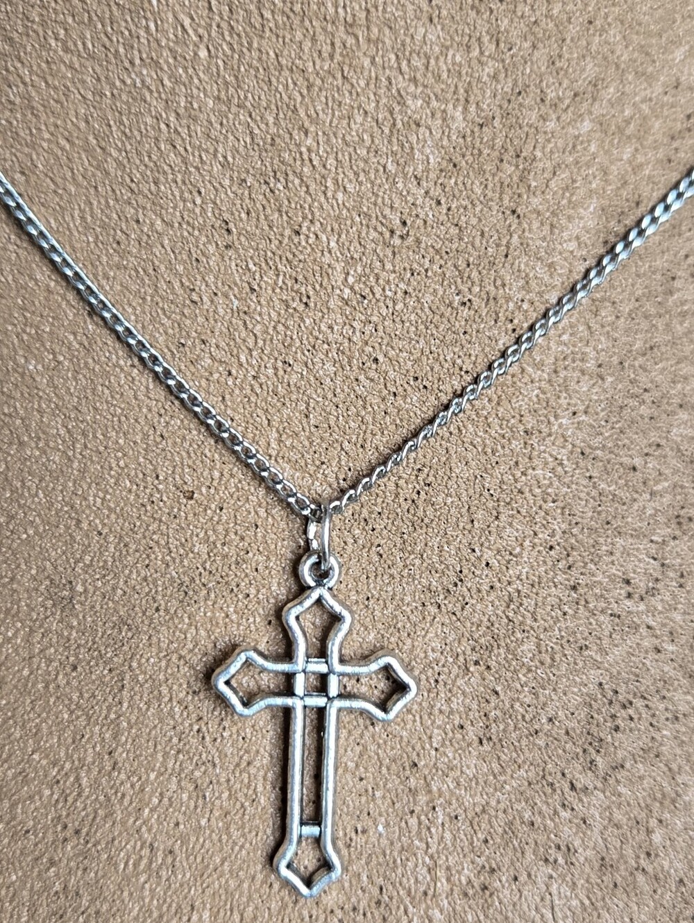 Silver Cross Pendant Necklace - Classic Women’s Religious Jewelry